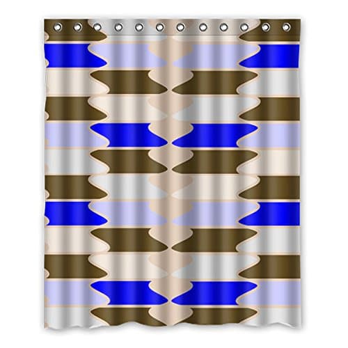 Fashion stripe background splice pattern design Polyester Fabric Waterproof bathroom Shower Curtain 60"x72" (152cm x 183cm)