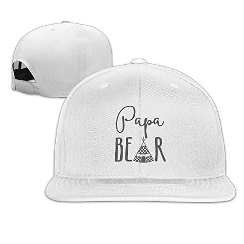 YLSD Papa-Bear-Boho-Large-SampleCLASSIC Men Women Baseball Adjustable Cap Snapback Hat White