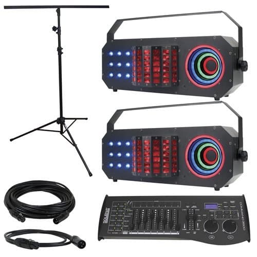 ADJ American DJ Boom Box FX3 2-Pack with Light Stand & DMX Controller