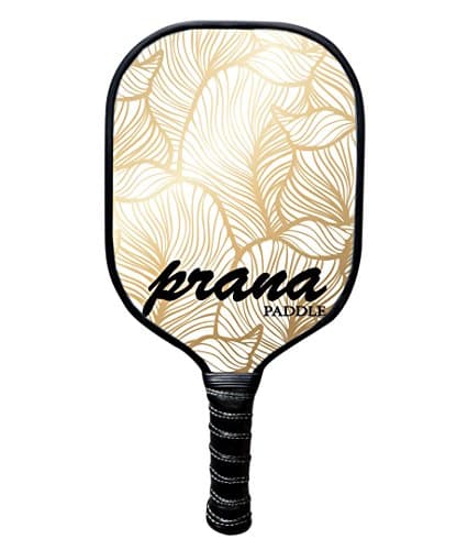 Prana Graphite Pickleball Paddle Gold Leaf With Honey PP Core, All Carbon Pickle Ball Paddles Meet USAPA Specifications