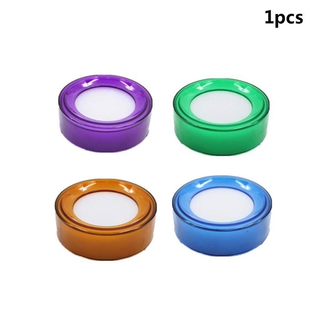 Xeminor 2 Pcs Practical Office Count Wet Finger Sponge Round Case Container (Random Color)