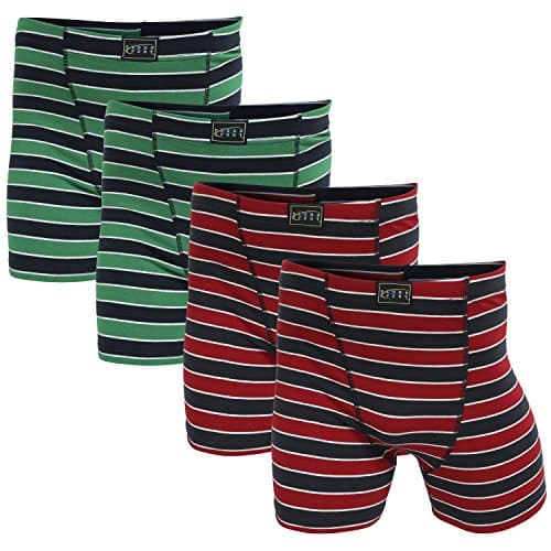 4 Karmel Boxer Briefs (4 Pack) (Small (26-28), 2 Navy/Burg 2 Navy/Apple)