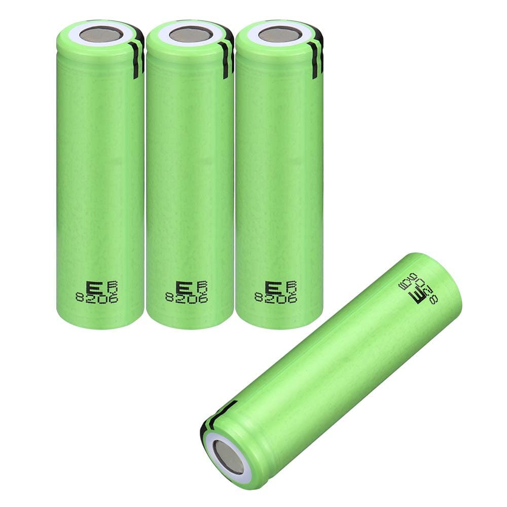 WolfonFire 4 Pack 3400mAh 20A Flat Top Battery, 3.7V Rechargeable High Drain for Electric Tools, Toys, LED Flashlights, Torch, and Etc