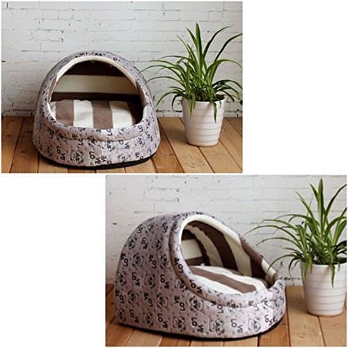 1 Pcs Master Modern Pet Half Covered Bed Size S Portable Couch Dog Furniture Soft Fabric Color Type Gray