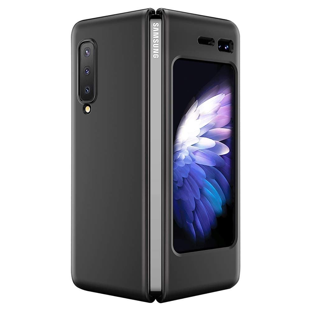 BaiFu Protective Case for Samsung Galaxy Fold/Galaxy Fold 5G Case Ultra-Thin Phone Case for Samsung Galaxy Fold/Galaxy Fold 5G-Black