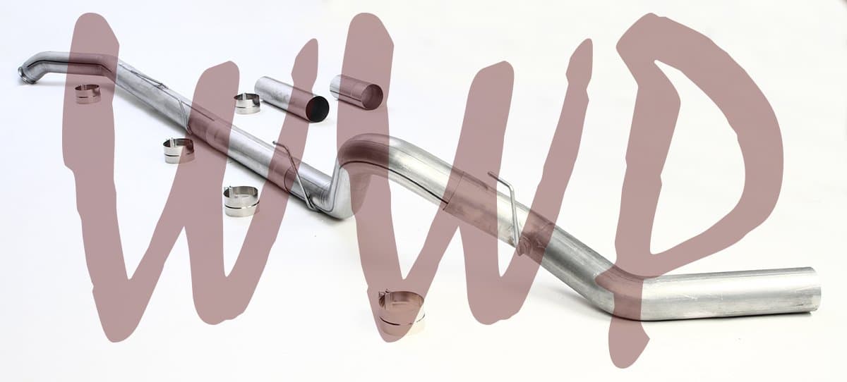 Performance Race Racing 4" Turbo Back Exhaust System + Downpipe Down Pipe DPF For 13-17 Dodge Ram 2500 3500 Cummins 6.7L Turbo Diesel Pickup Truck - Fit Both, Coil & Leaf Spring Models