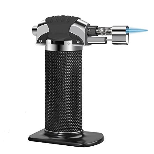 AMRIU GF-851 Micro Butane Torch Lighter, Black - Kitchen Craft Cook's Blow torch Professional Grade Culinary Blow torch for Cooking & Baking For Camping Welding Flamethrower BBQ Outdoor