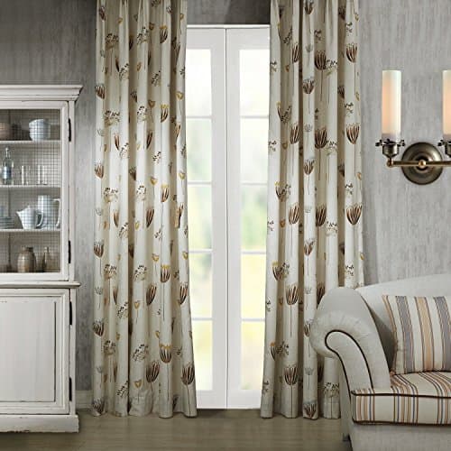 42"W x 96"L (Set of 1 panel) 20 size available Custom Modern Country Rustic Floral Cotton Polyester Blend Print Grommet Top Lined Blackout Window Treatment Draperies & Curtains Panels