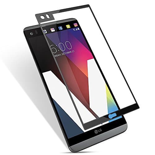 LG V20 Screen Protector, JACNITAD LG V20 Tempered Glass Screen Protector Full Screen Coverage Anti-Scratch Bubble Free Ultra Clear Screen Protector for LG V20 (Black)