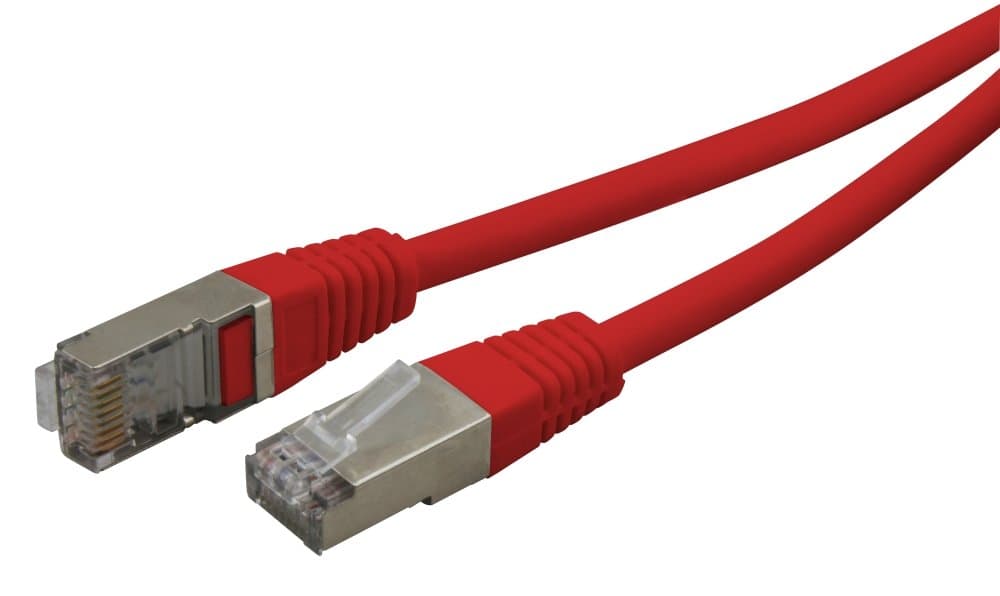 Waytex 33537 15 m ADSL RJ45 Shielded Network Cable – Red