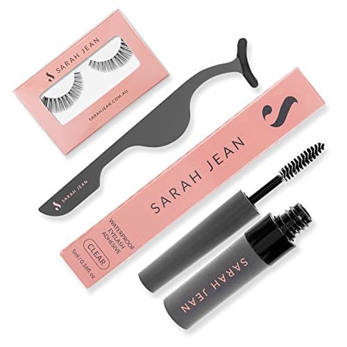False Eyelashes Set With Clear Glue With Mascara-Style Brush For Easy Application, Lash Tweezers & Full Black Reusable Eyelashes Style SJ002
