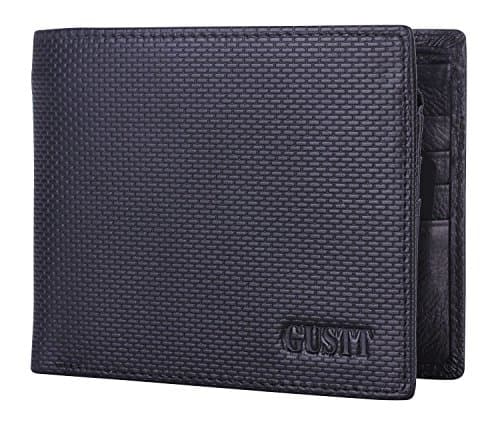 GUSTT Top Rated RFID Blocking Secure Genuine Leather Bifold/Trifold Wallets (BRN03)