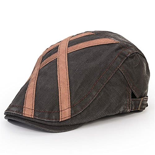 Pierre LaMarreDS Men's Flat Cap Vintage Adjustable Quilted Lined Golf Newsboy Hat
