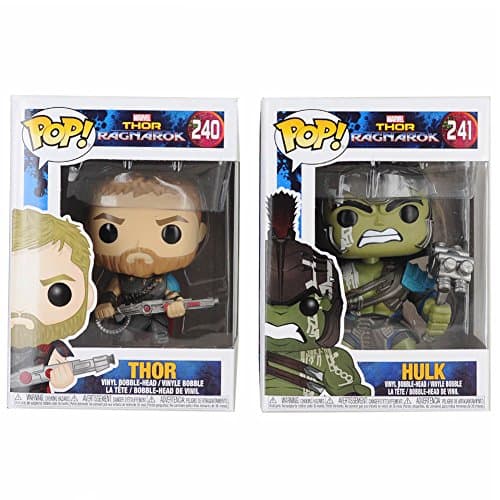Funko POP Marvel: Thor Ragnarok - Thor Gladiator Suit & Hulk Bundle (2 items)