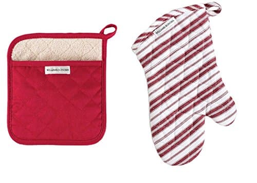 Williams Sonoma Candy Cane Oven Mit and Potholder