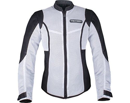 Victory Motorcycles Women's White Lite Mesh Motorcycle Jacket (Medium)
