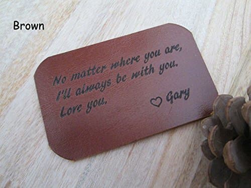 Leather Wallet Insert Card, Custom Engraved Wallet Card,Anniversary Gift,Custom Personalized Wallet Card,3rd Anniversary,Men's Gift,wallet note
