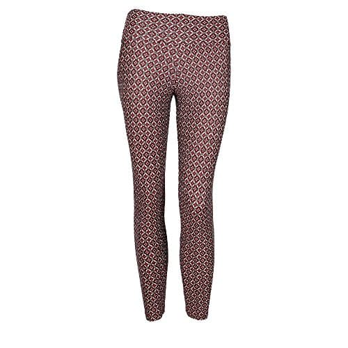 Liquido Active Women's Patterned Yoga Legging Portugal Medium Maroon