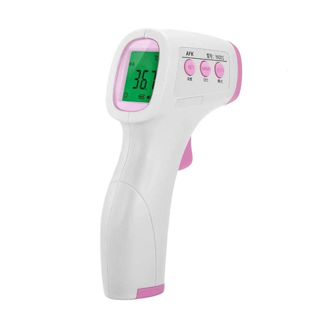 Touch-Free LCD Digital Body/Surface Forehead Thermometer Digital Infrared Body Temperature Handheld Infrared Thermometer (Pink, One Size)