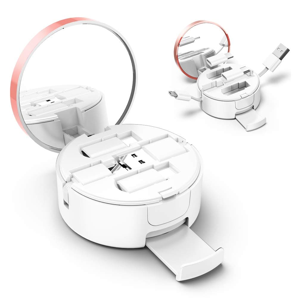 Phone Charger Cord, USB Cable 3 in 1, Multi Charging Cable USB, Retractable Lighting Cable for Type-C, Android, Phone XS Max XR X 8 Plus 7 6S Pad Pro Mini Air and More