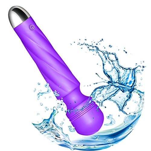 Magic Wand Massager: Rechargeable Handheld - Electric - Powerful Multi Speed Vibration - Wireless - Waterproof - Whisper Quiet - Cordless - Mini-Great Gift for Woman Man (Violet)