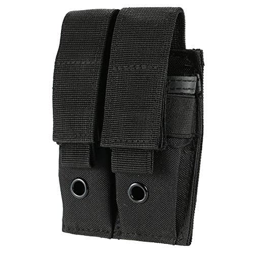 Uning Double Pistol Mag Pouch, Tactical MOLLE EDC Outdoor Flashlight Knife Holster Pouch Hunting Rifle Magazine Pouch Bag Gear