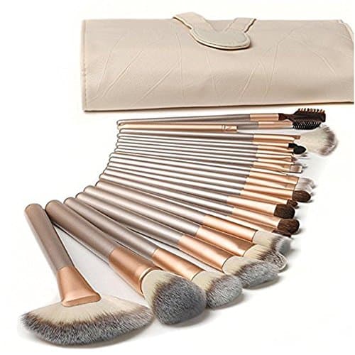 Ypres SU Makeup Brushes Set Eyeshadow Lip Brush Set Multifunctional Premium Wood Handle Foundation Blending Blush Cosmetics Eyeliner Face Powder Makeup Brush Kit With Portable Makeup Bag (18PCS)