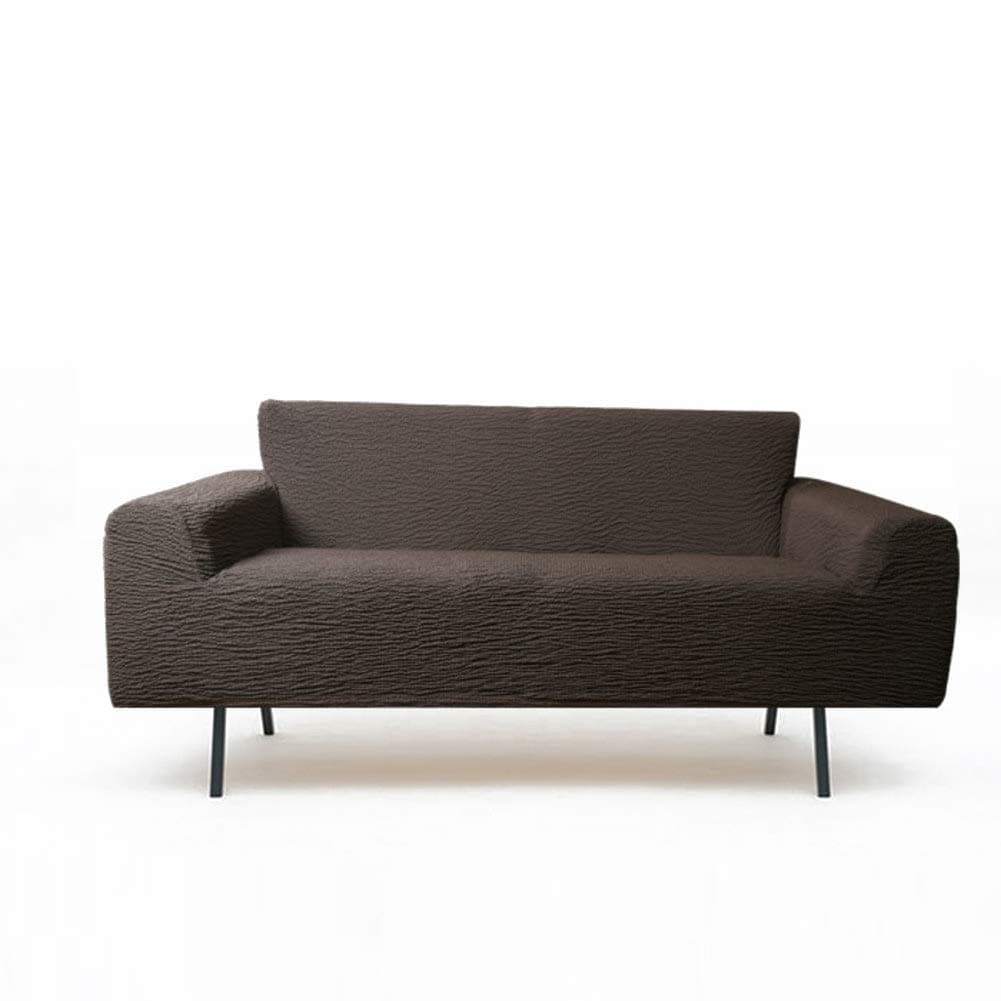GWW Stretch Sofa slipcover,Solid Sofa Cover,Sure fit Cushion Couch for Leather Sofa Chair,1-Piece Furniture Protector for Pets-F Two Seats