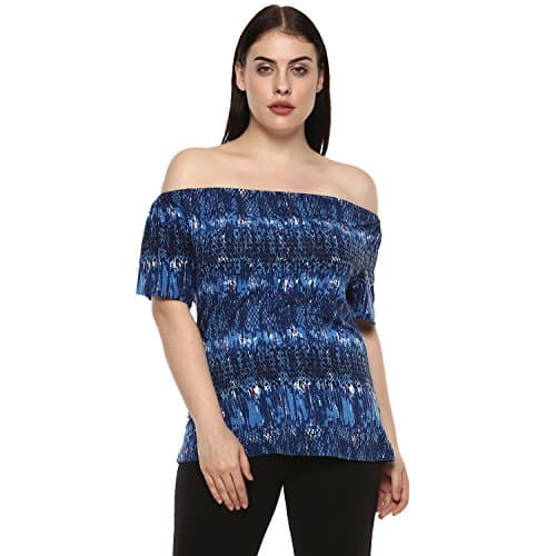 Lastinch Blue Off Shoulder Top(Size 41-58)
