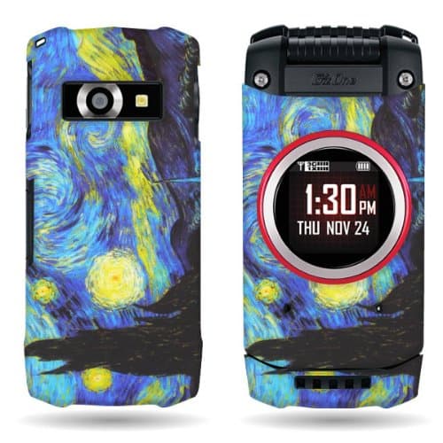 CoverON® Hard Slim Design Case for Casio G'zOne Ravine 2 / Pantech C781 - with Cover Removal Pry Tool - Blue Yellow Starry Night
