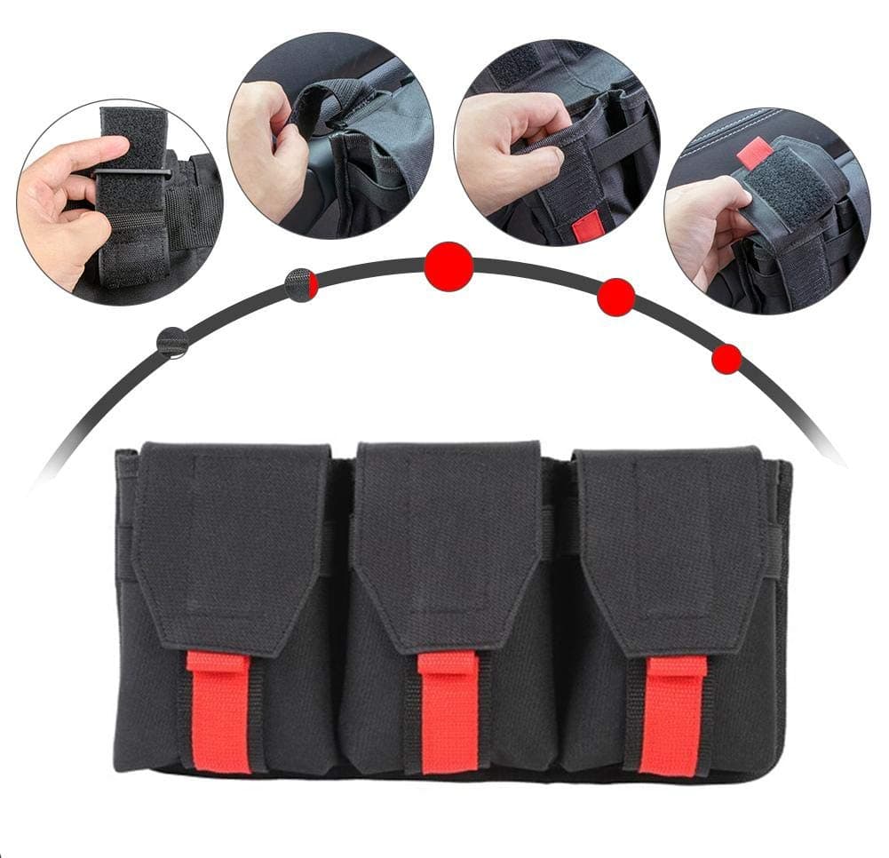 Auto Co-Pilot Center Console Storage Organizer, Passenger Seat Grab Handle Storage Bag Phone Holder For Jeep Wrangler CJ YJ TJ LJ JK JKU JL JLU JT 2 Door & 4 Door