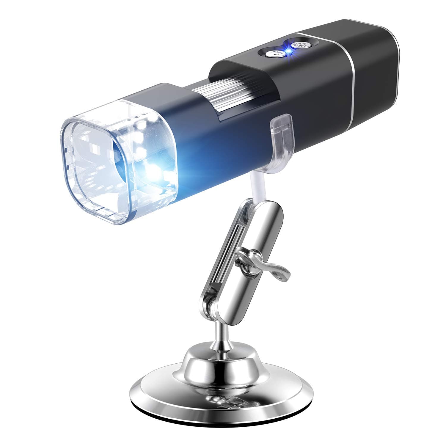 WiFi USB Microscope,Wireless Digital Kids Microscope Rechargable Portable with 1080P Resolution,1000X Magnification LED Lights for Android and iOS Smartphone or Tablet, Windows Mac PC