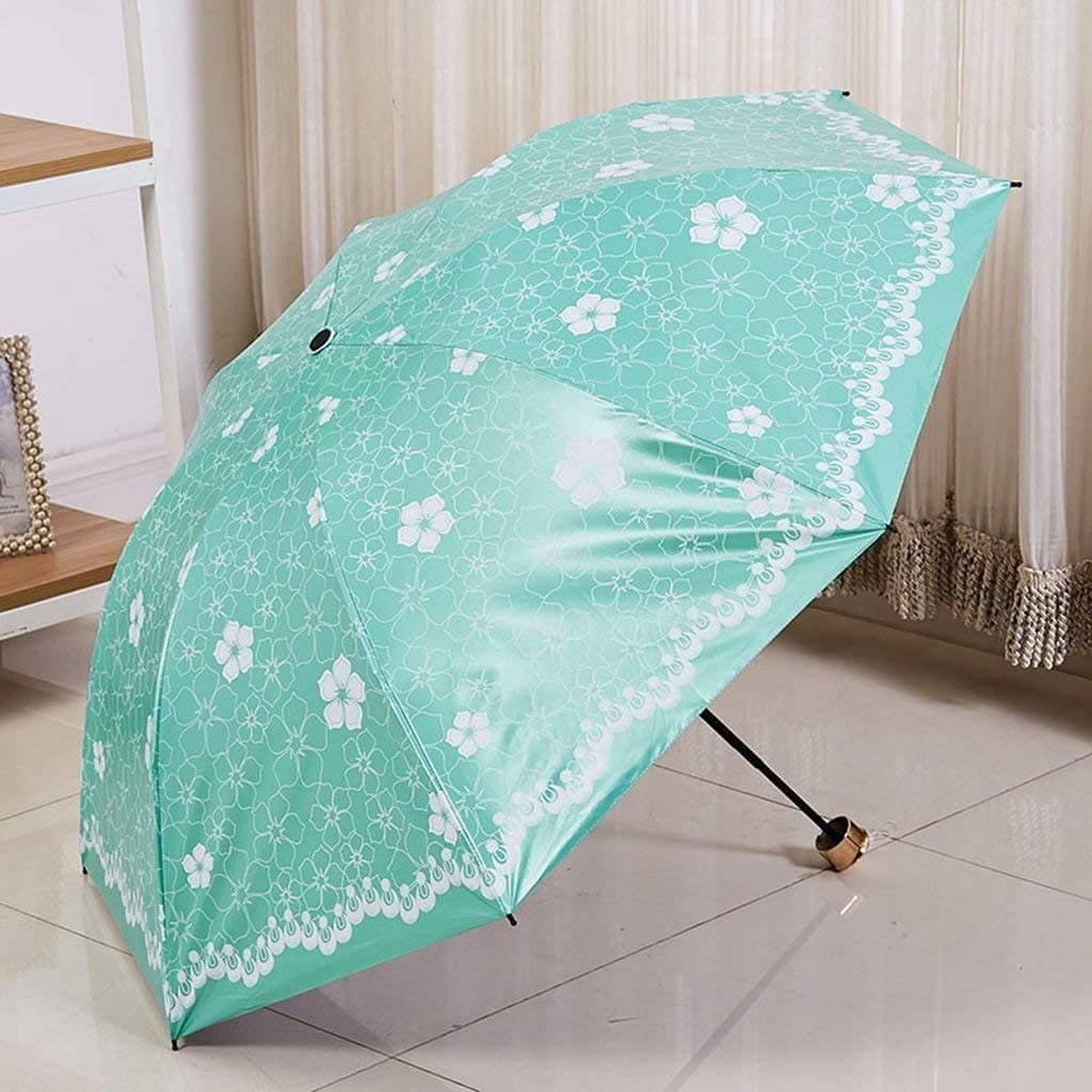 GONGFF Sunshade and Foldable Sunscreen UV Protection Foldable Small Sun Fresh Dual Use (Color: C)