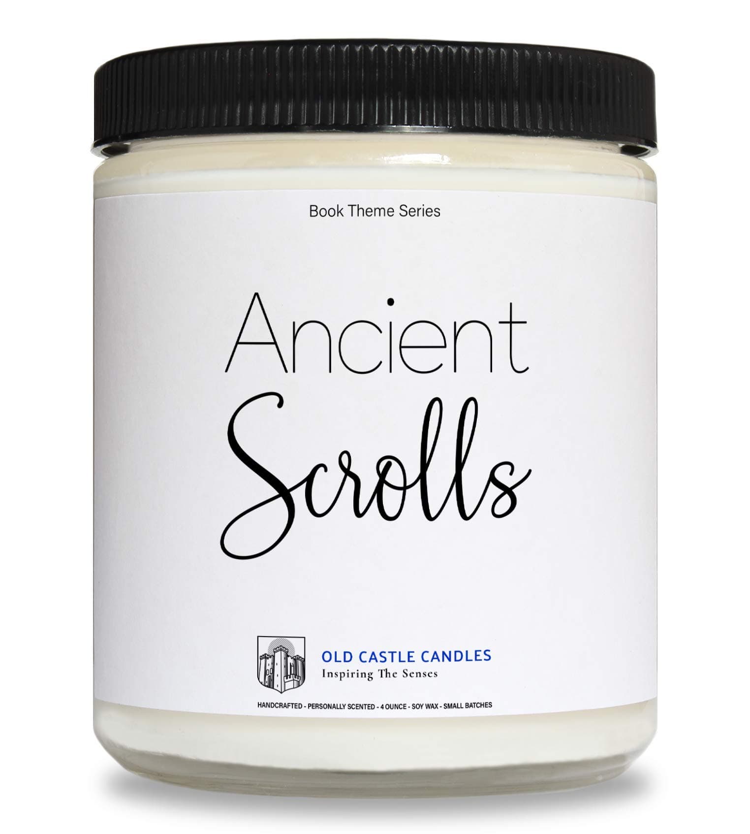 Book Candle - Ancient Scrolls - Literary Gift - 8 ounce