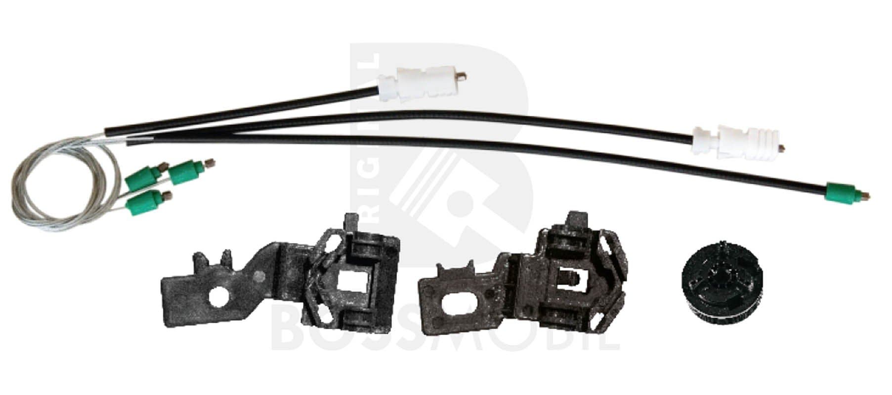 Bossmobil Compatible with Primera (P12), 4/5 Doors, Front Right, Window Lifter Repair kit with Steel Cable Set