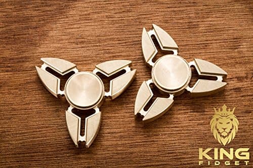 KING FIDGET Fidget Spinner Tri Fidget Hand Spinner Triangle Torqbar Brass Finger Toy EDC Focus ADHD Autism