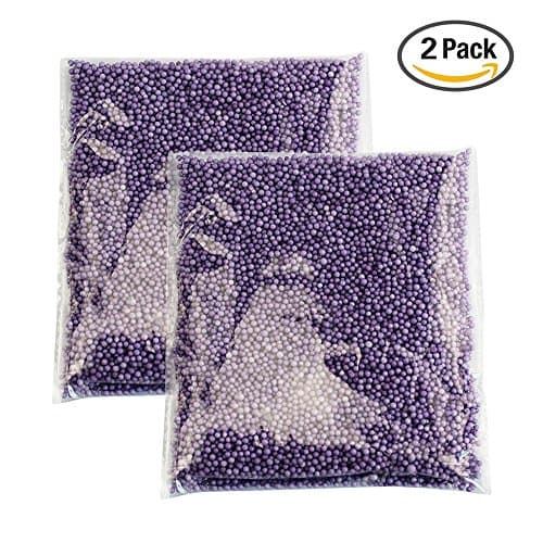 2 PACK Micro Polystyrene Styrofoam Beads Small Foam Balls Slime Beads Set for Slime Making Art DIY Craft,0.1-0.18 Inch 10000pcs/Pack-Purple