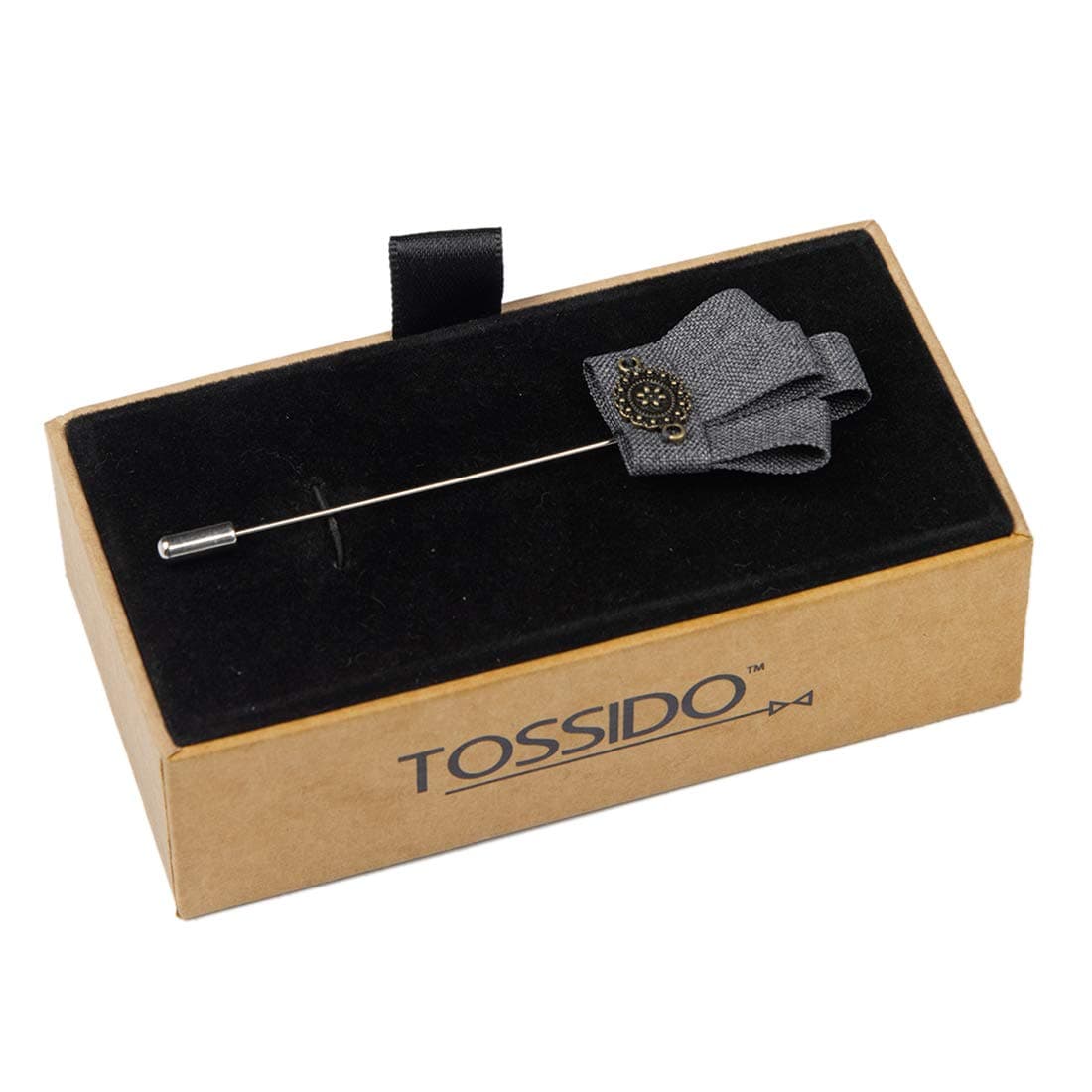 Tossido Grey Crown Shapel Lapel Pin