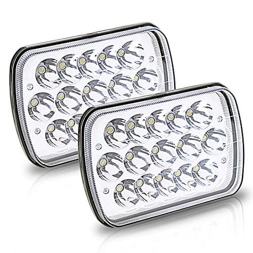 2PCS 45W LED Spot Work Lights 7x6 LED Headlight Driving Lights Led Light Bar Off Road Led Lights trailer lights driving lights Flush Mount for yj Jeep H6054 led headlight 2 Years Warranty