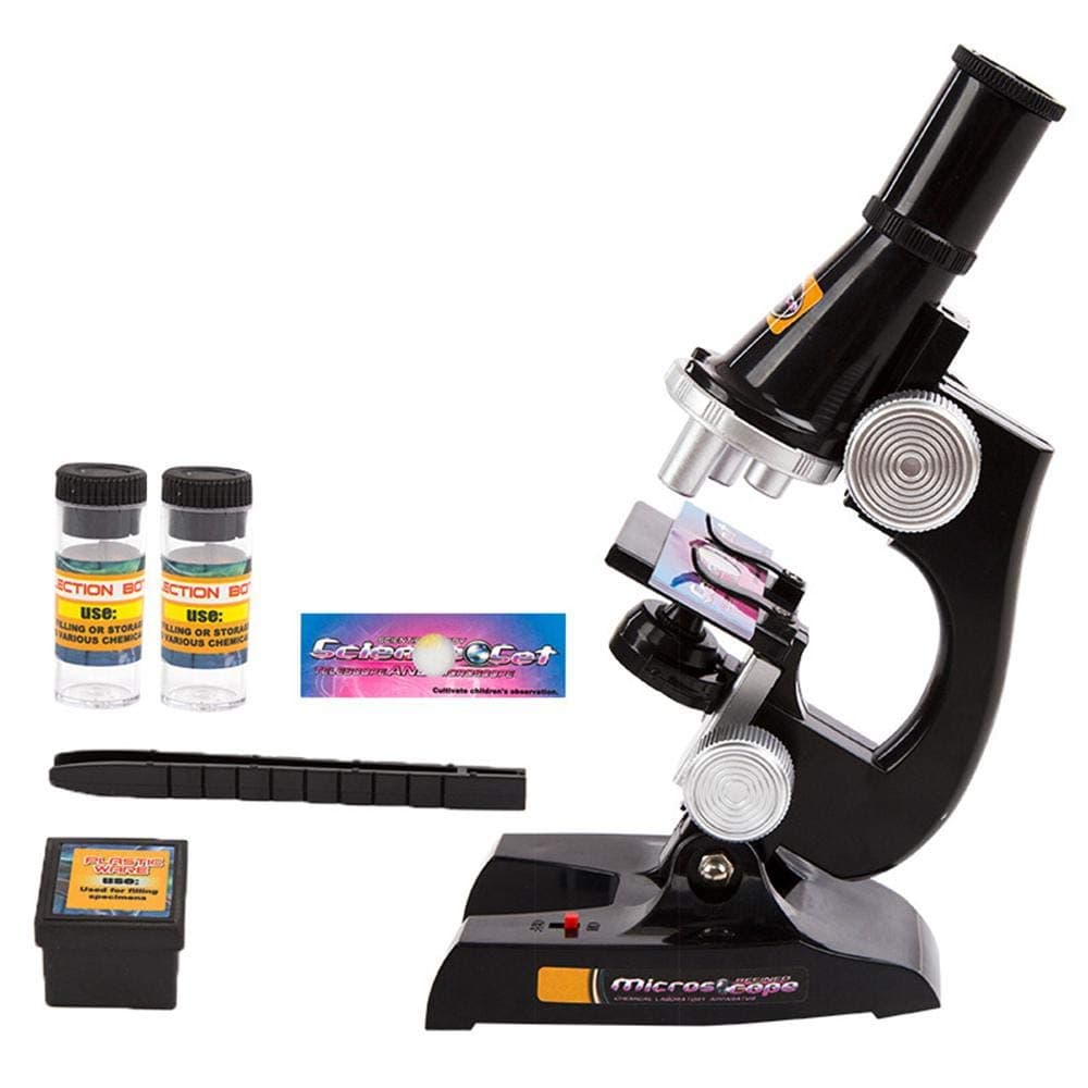 Teepao Edu-toys Microscope handheld, Juniorscope Microscope Kit Mini Preschooler Microscope with Specimen Slide Glass Collection Bottle,Kids Science Experiment Kits First Microscope student kid