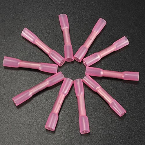 10PCS 0.7cm Red Terminals Butt Connector 0.5-1.5mm² 22-16AWG