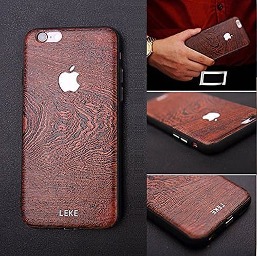 Zocardo Brown Birch 3D Pattern PC+TPU Hybrid Case Cover with Luminous Led Glowing Glow Logo Inbuilt Kit and Strap Hole Glow Light Logo for iPhone 6/6S - Brown - Premium Cover