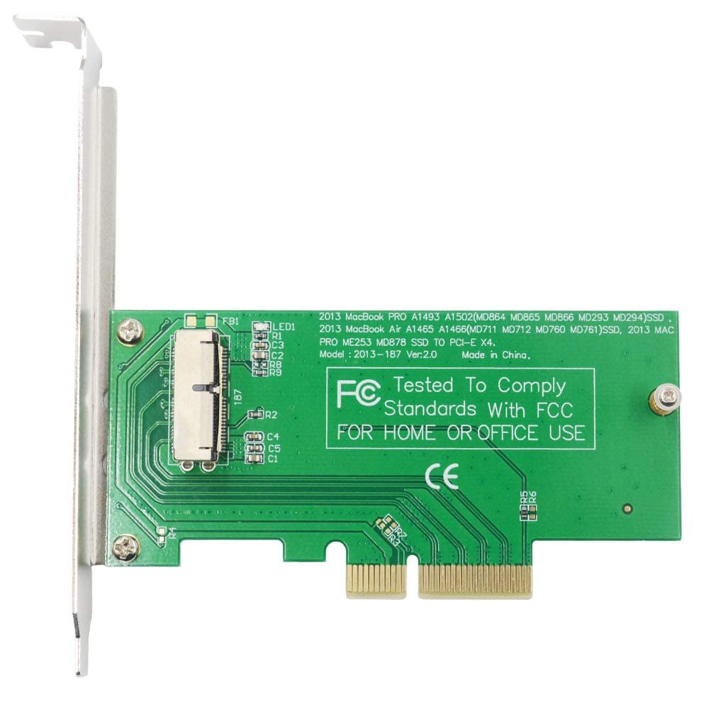 PCIe SSD Adapter Card for 2013 2014 2015 2016 2017 MacBook Air Pro Retina, Hard Drive Controller Converter to Desktop PCI Express X4, Support Model A1465 A1466 A1398 A1502