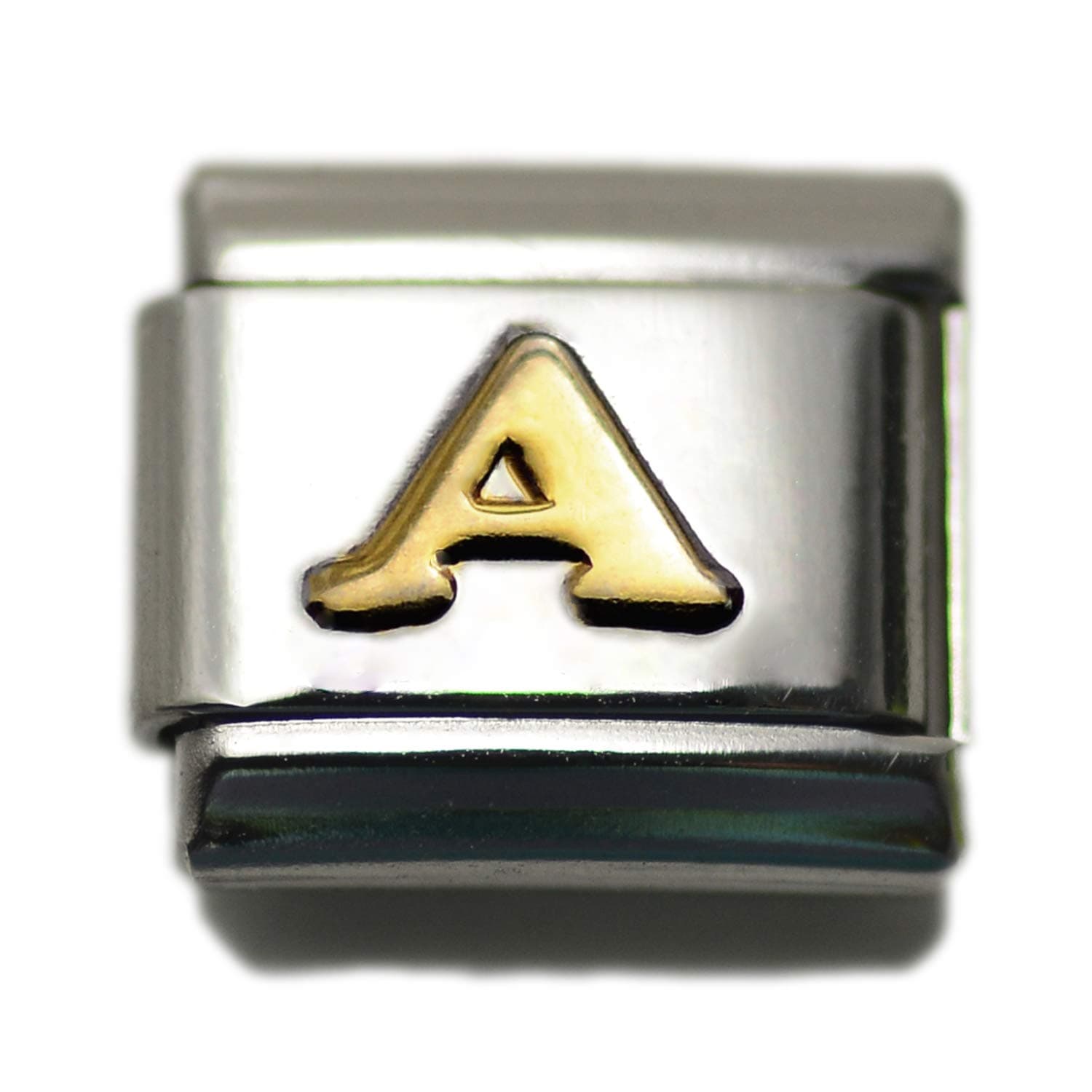 Dolceoro 9mm Italian Modular Letter Initial Alphabet Charm Link