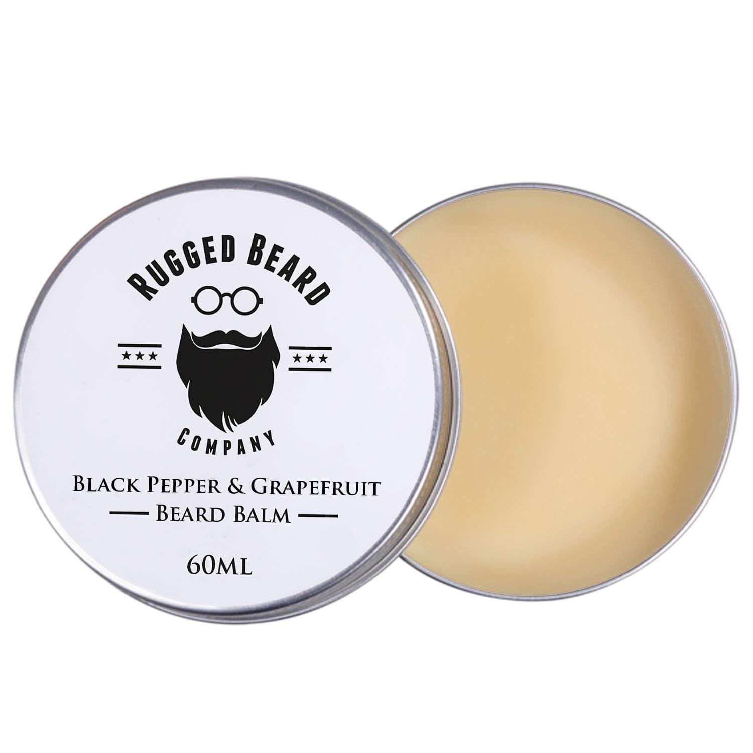 Rugged Beard Company Black Pepper & Grapefruit Beard Balm, Handmade, Softening & Nourishing
