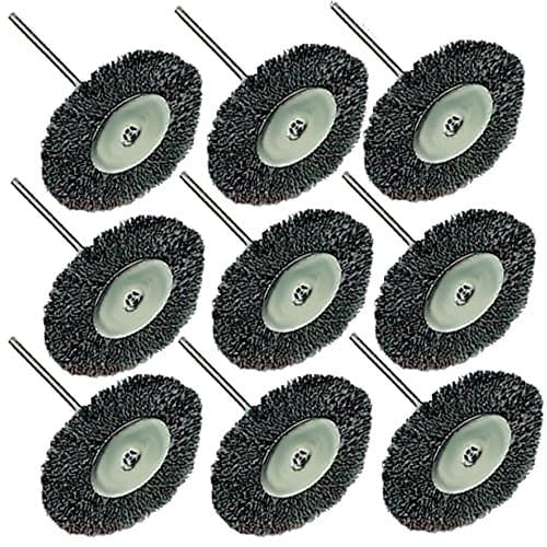 Rotary Tools RT- 53LS 9PC Large Steel Bristle Brushes for Dremel Accessories For Rotary Tools