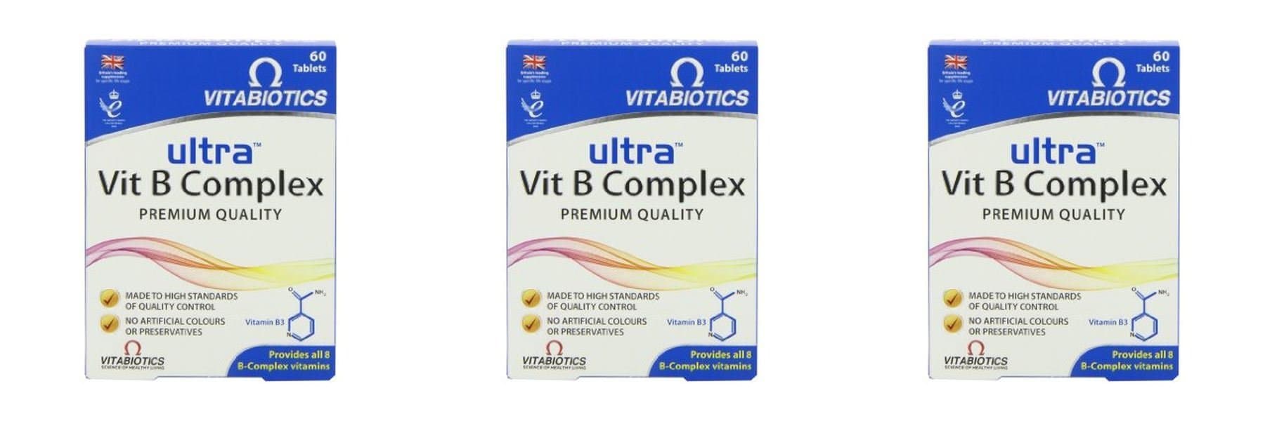(3 PACK) - Vitabiotics Ultra Vitamin B Tablets | 60s | 3 PACK - SUPER SAVER - SAVE MONEY