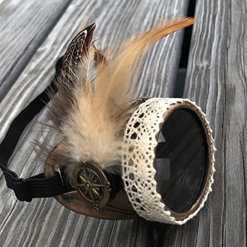 Steampunk Goggles Monocle Goth L with Key Necklace