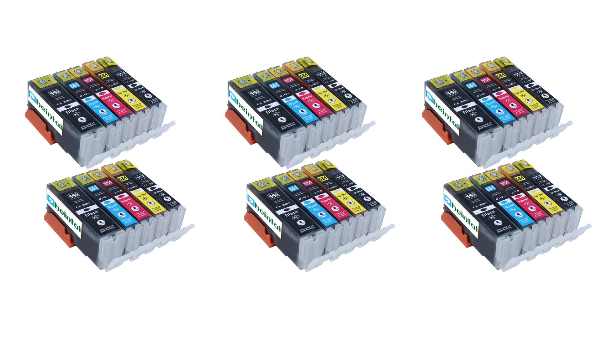 30 Compatible Printer Ink cartridges for Canon PGI-550 CLI-551 XL with chip