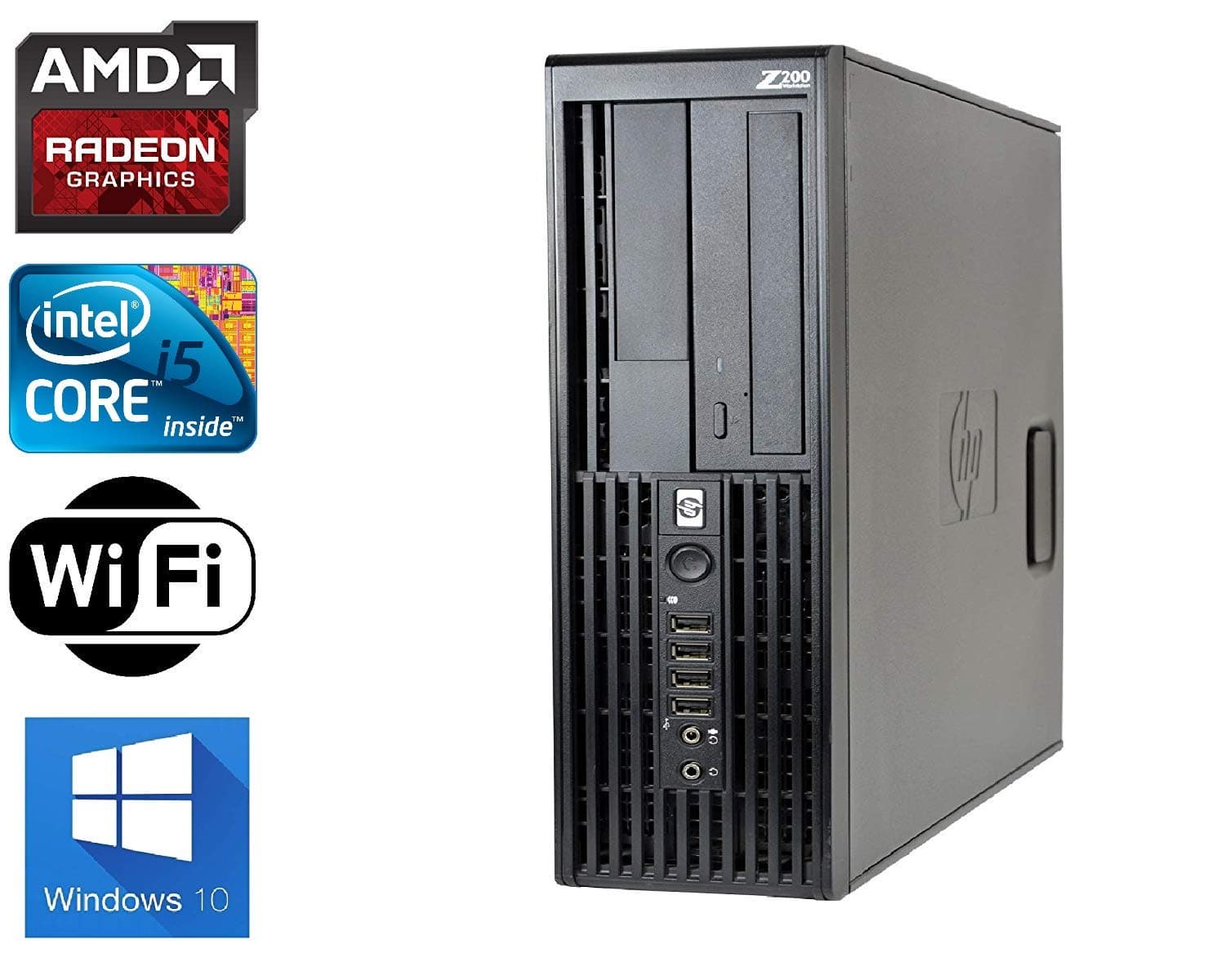 HP Workstation Z200 Intel Quad-Core i7 870 (2.93 GHz) 16GB RAM 2TB HDD ATI Radeon 3450 Graphics Card (Dual Monitor Ready) Windows 10 Pro 64-Bit DVW WiFi (Renewed)